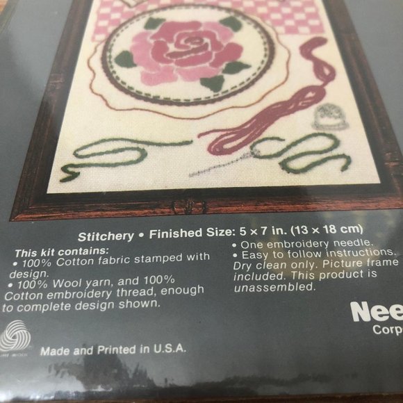 WonderArt Stitchery ~ Kit No. 5139 ~ “Stitchery is Dear to My Heart” ~ 5" x 7" - Picture 2 of 5